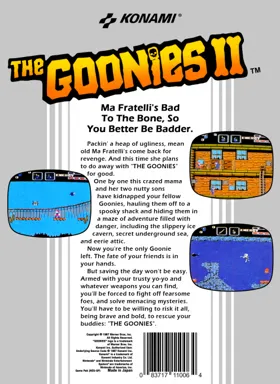 Goonies II, The (USA) box cover back